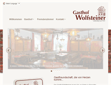 Tablet Screenshot of gasthof-wolfsteiner.de